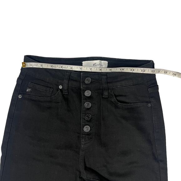 KanCan Skinny Jeans Button Fly High Waist Black Denim Pants Casual Women's 26 - Picture 5 of 10